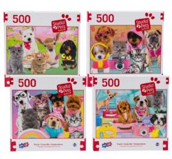 SURE LOX CASSE-TÊTE 500 PIÈCES - ANIMAUX DE COMPAGNIE DE STUDIO DELUXE ASST #34344